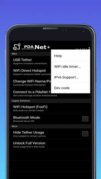 PdaNet Run on Android